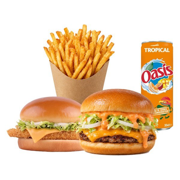 Croustillant + Copacabana, frites et boisson