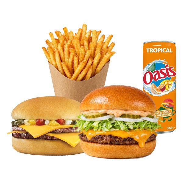 Double Classique + Incognito, frites et boisson
